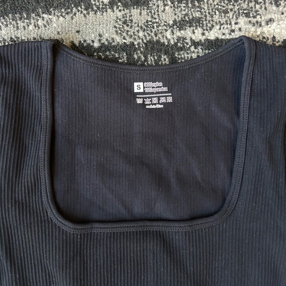 AMAZON Thick Ribbed Body Sculpting One Piece Square Neck Shortsie - Picture 5 of 9